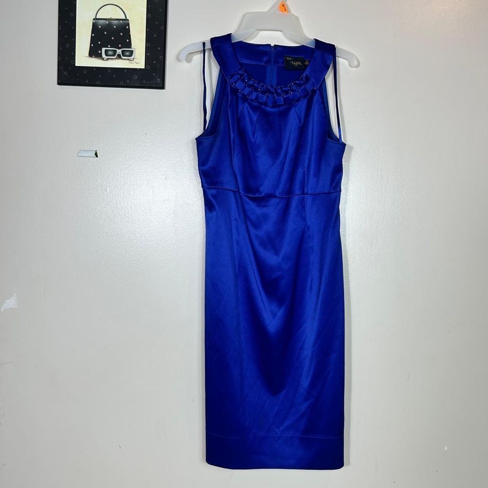 Taylor Vibrant Blue Midi Dress